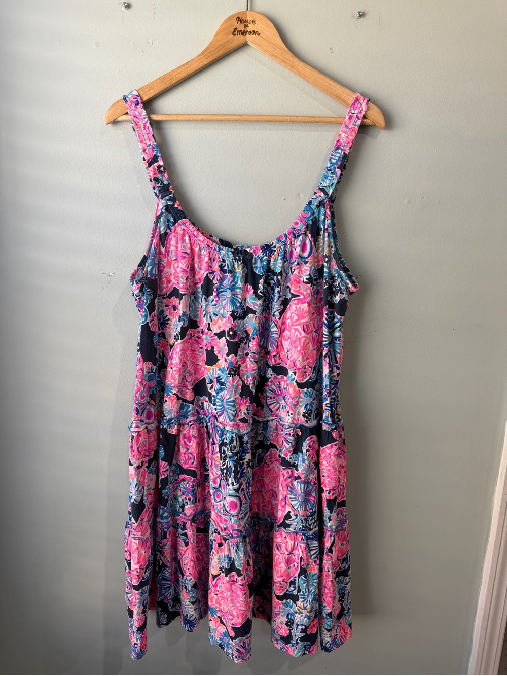 Lilly Pulitzer Loro Swing Dress in High Tide Navy Size XL - Picture 2 of 7